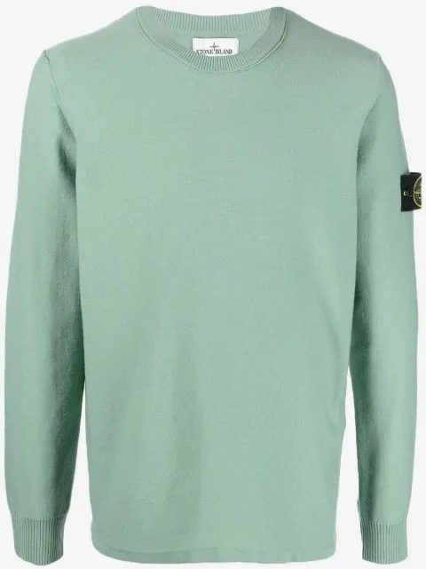 Stone Island Compass-patch crew-neck sweater