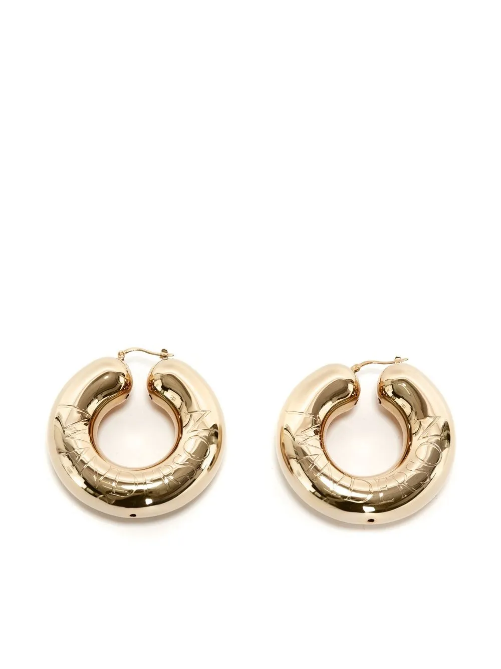 

JW Anderson Bumper chunky hoop earrings - Gold