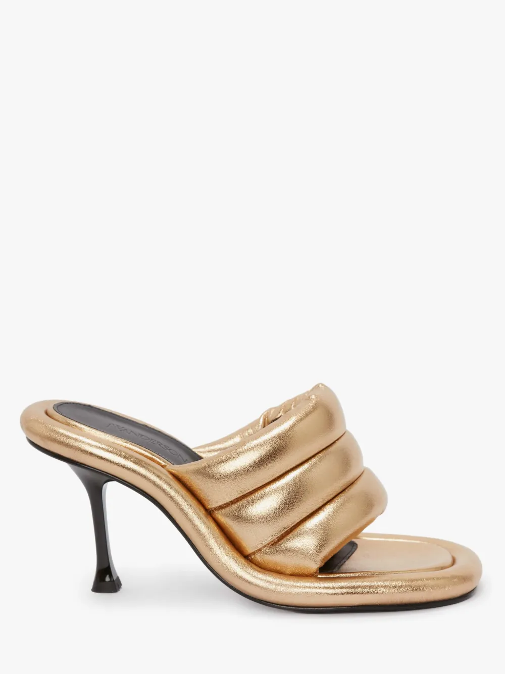 Jw Anderson Bumper Tubular Padded Sandals In Gold