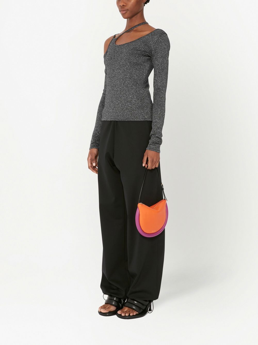 JW Anderson cut-out metallic asymmetric top Women