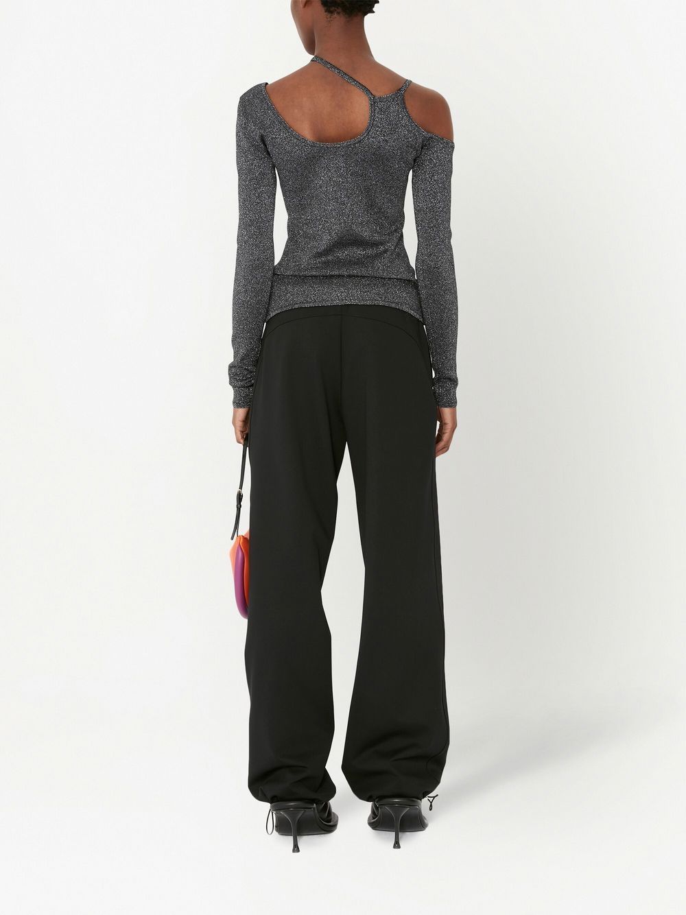 JW Anderson cut-out metallic asymmetric top Women