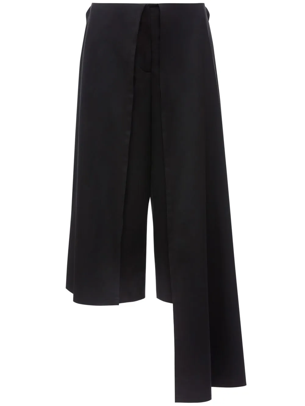 

JW Anderson draped layered cropped trousers - Negro