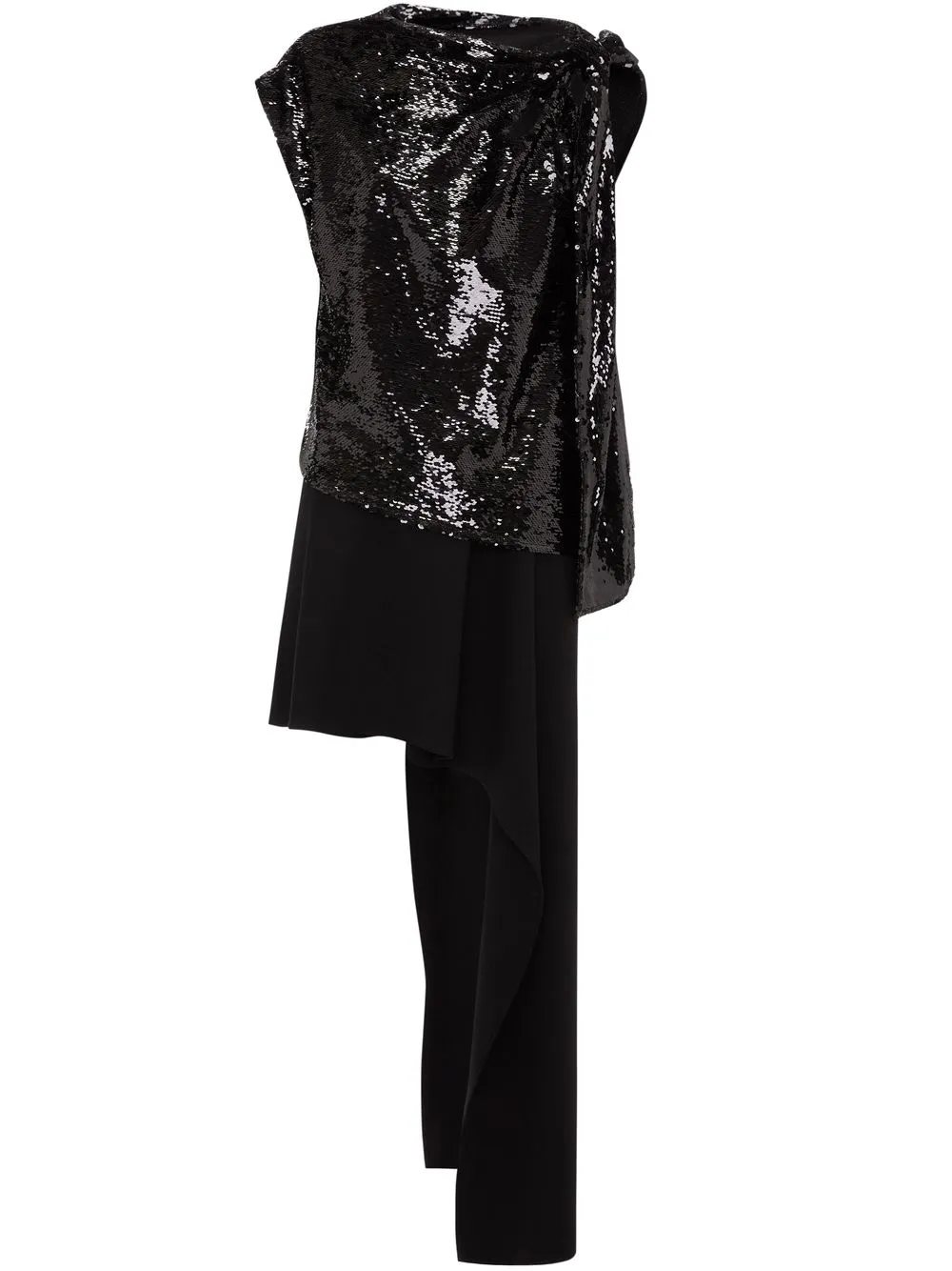 

JW Anderson sequinned asymmetric dress - Black