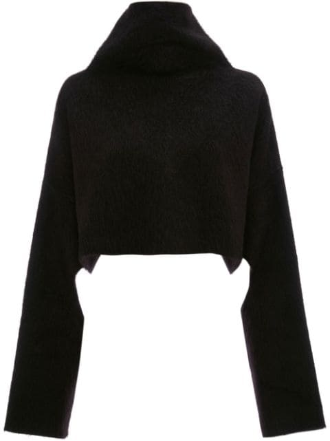 cut-out oversized cropped jumper