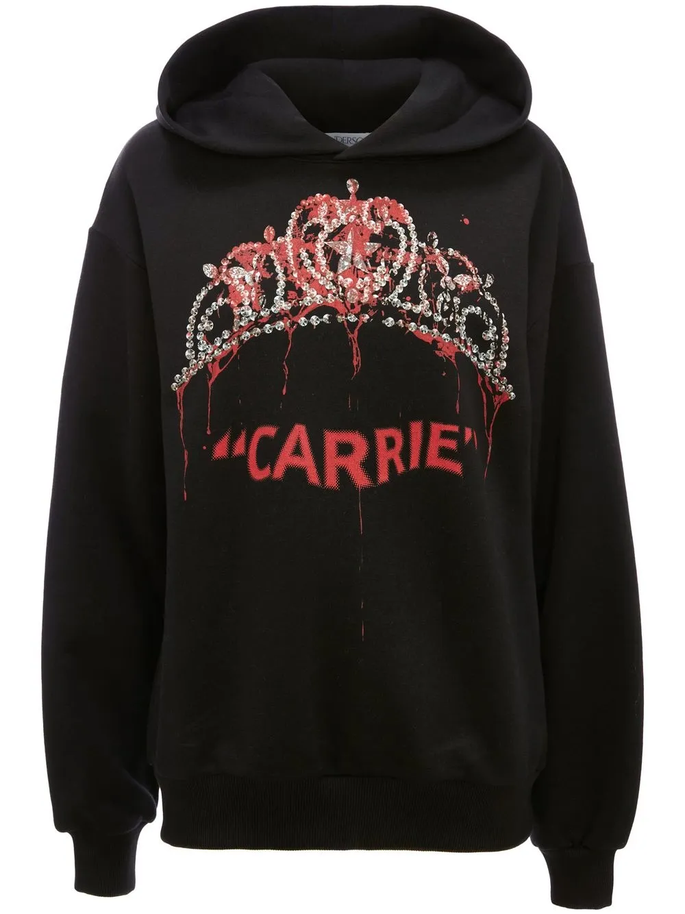 

JW Anderson Carrie Tiara cotton hoodie - Black