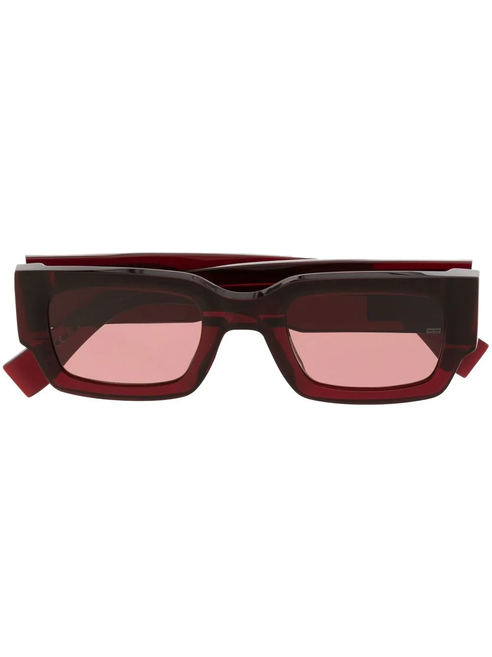 

Tommy Hilfiger lentes de sol con armazón cuadrada transparente - Rojo