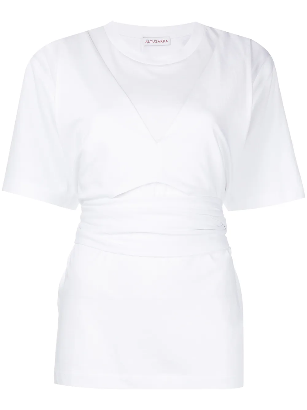 

Altuzarra playera Meriel con cintura fruncida - Blanco