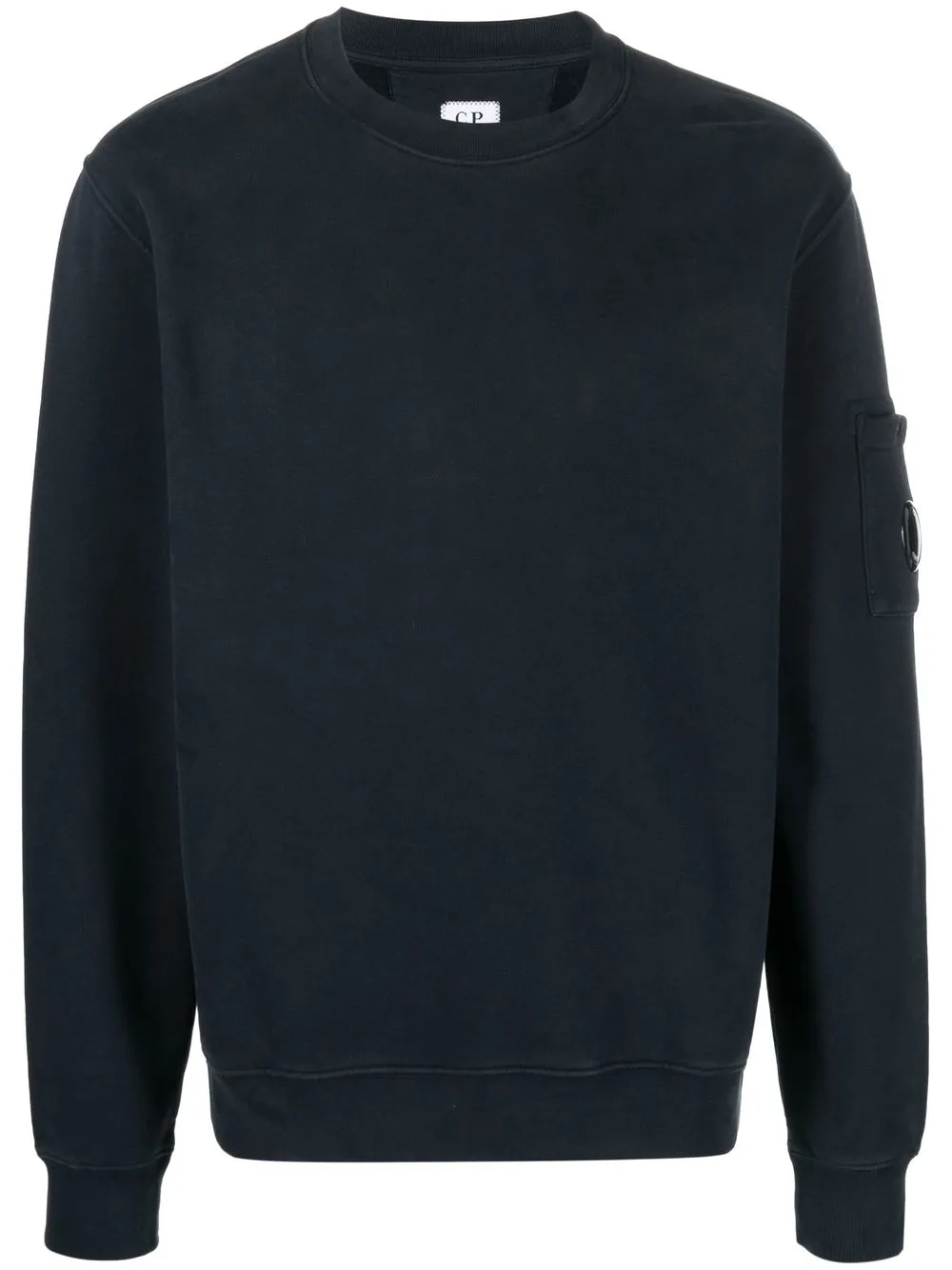 

C.P. Company logo-patch crew neck sweatshirt - Blue