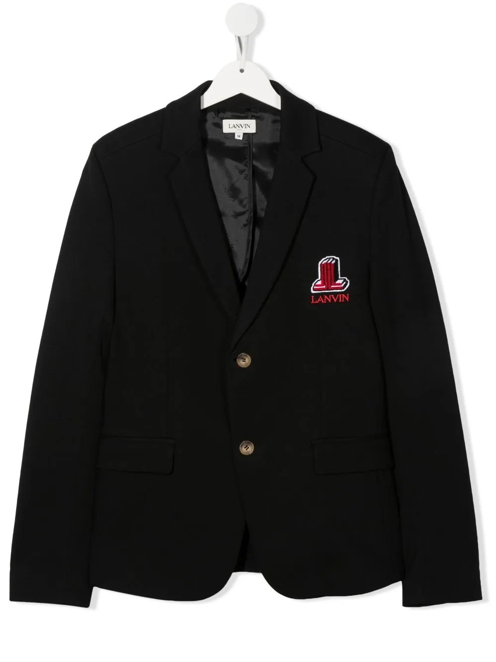 

Lanvin Enfant blazer con botones y detalle de parche - Negro