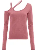 JW Anderson cut-out metallic asymmetric top - Pink