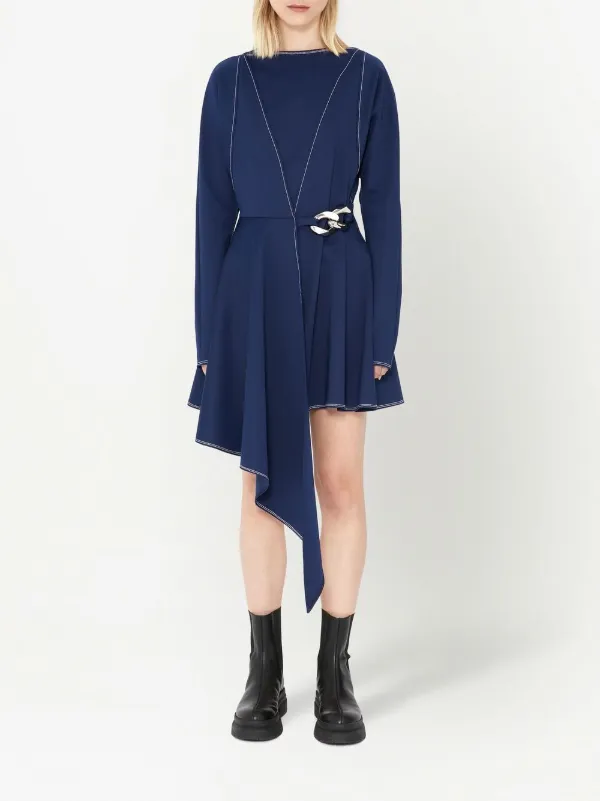 jw anderson asymmetric dress Jw Anderson Asymmetric Cotton Dress - Black | DR0522PG1090