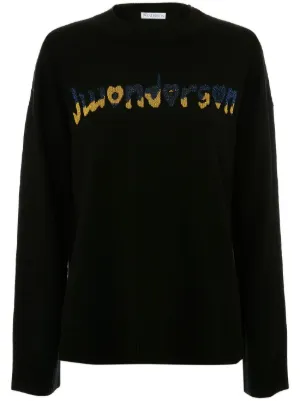 ジェイダブリューアンダーソン  ロゴインターシャ クルーネックニット セーター JW Anderson（ジェイダブリュー・アンダーソン）ニット・セーター