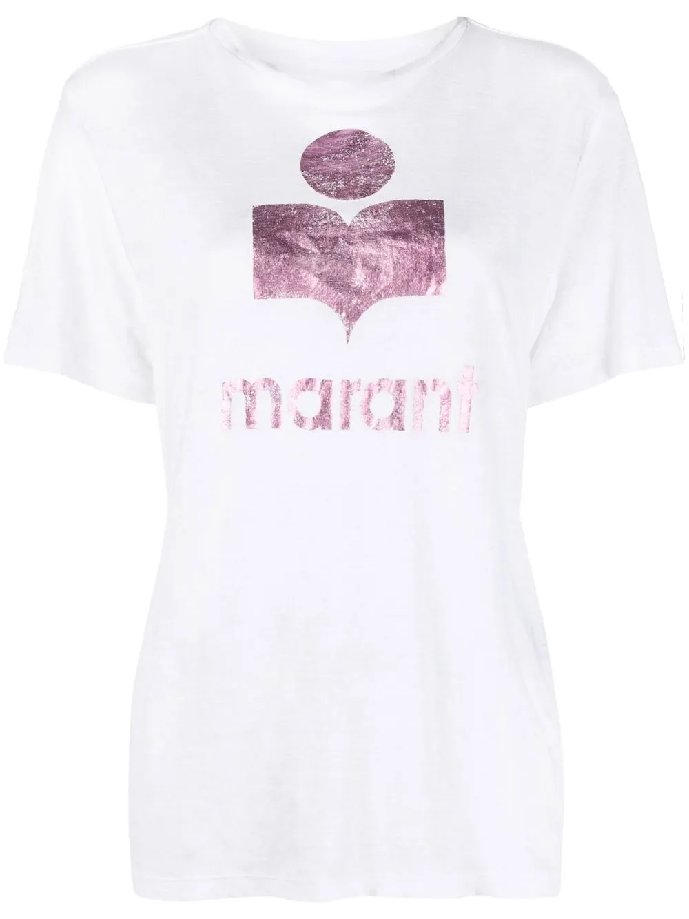 

Isabel Marant Étoile Koldi logo-print linen T-shirt - White