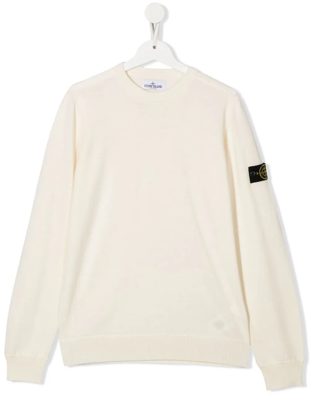 

Stone Island Junior logo-patch wool jumper - Neutrals