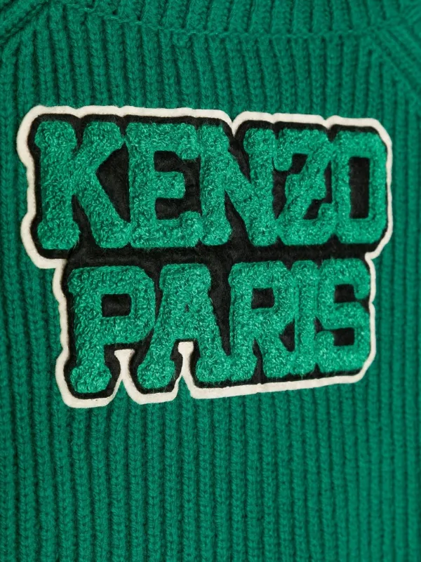 トップス kenzo damage gimmick knit archive Kenzo Grey 'Kenzo Target' Embroidered Sweatshirt – Zoo Fashions