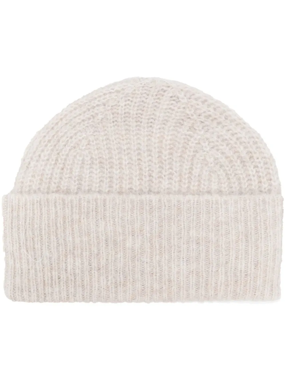 

Closed ribbed knitted beanie - Neutrals