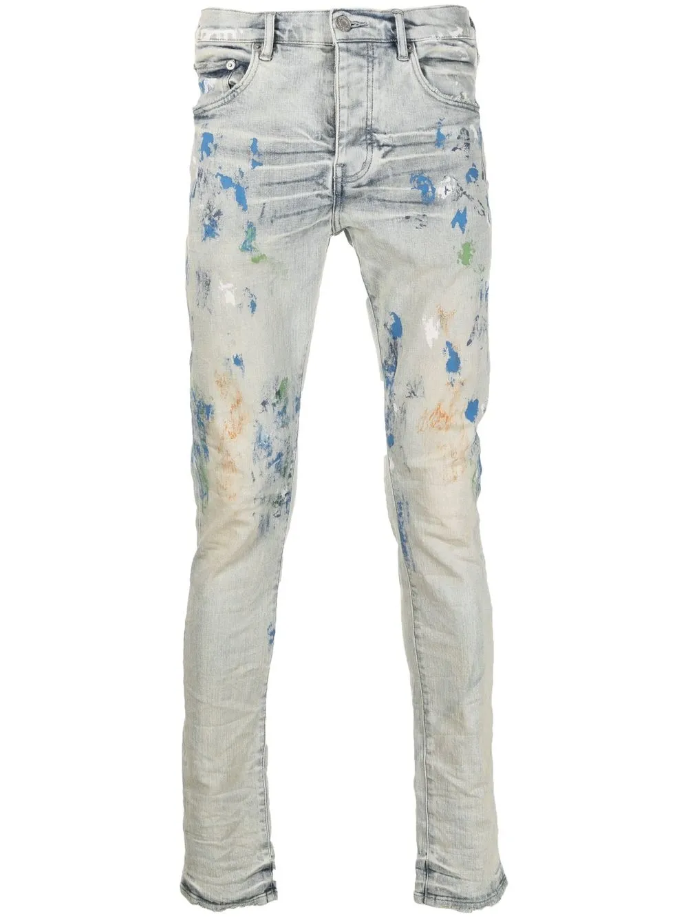 

Purple Brand jeans con salpicaduras de pintura estampadas - Azul