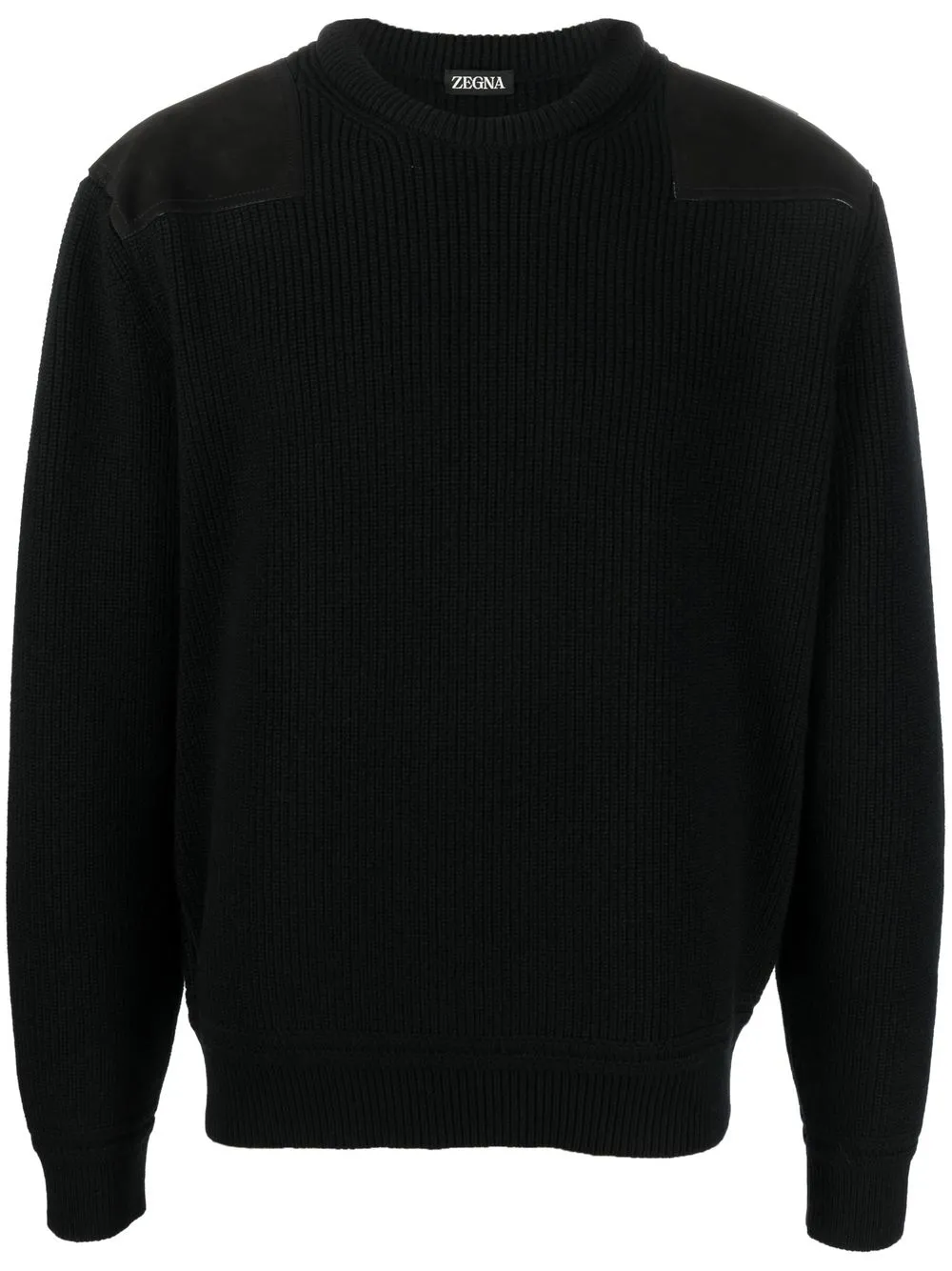 

Zegna crew neck knitted sweater - Black