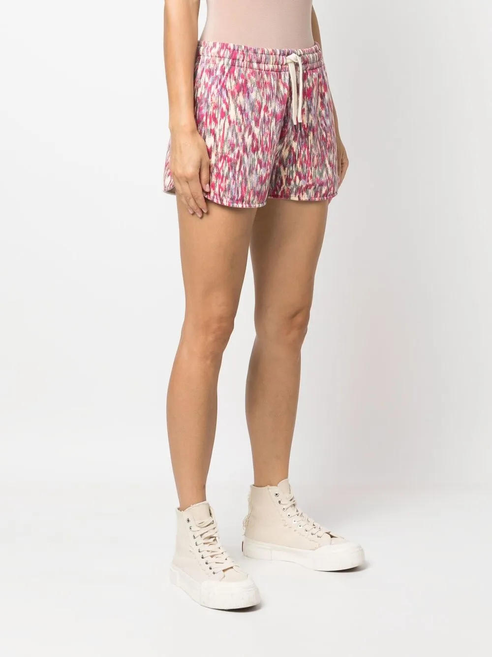Isabel Marant Étoile Logo-print Drawstring Shorts In Rosa