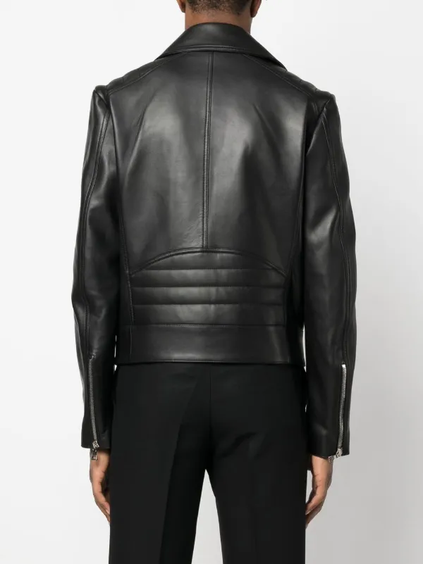 Balmain Zip Leather Jacket - Farfetch