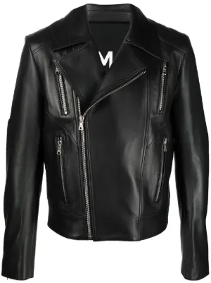 Veste en cuir balmain homme new arrivals