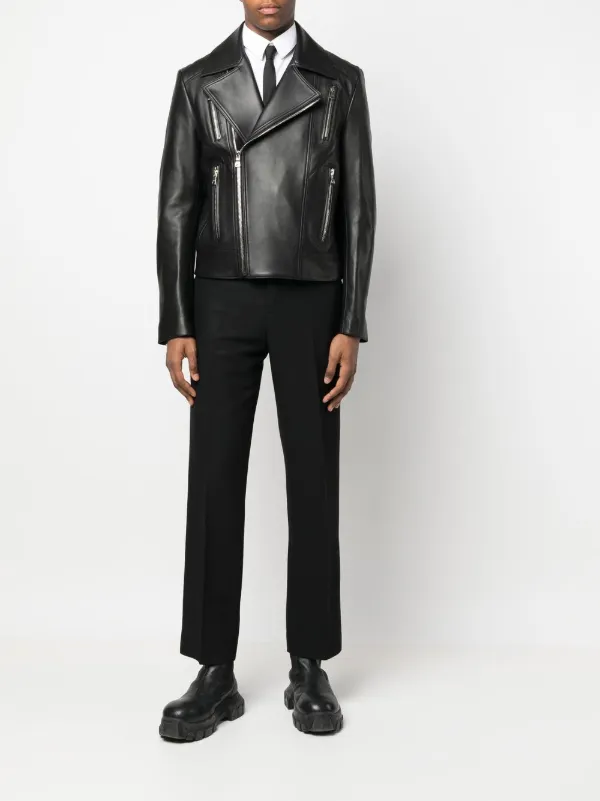 Balmain Zip Leather Jacket - Farfetch