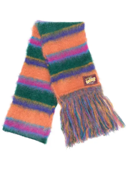 Marni striped knitted scarf