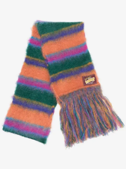 Marni striped knitted scarf
