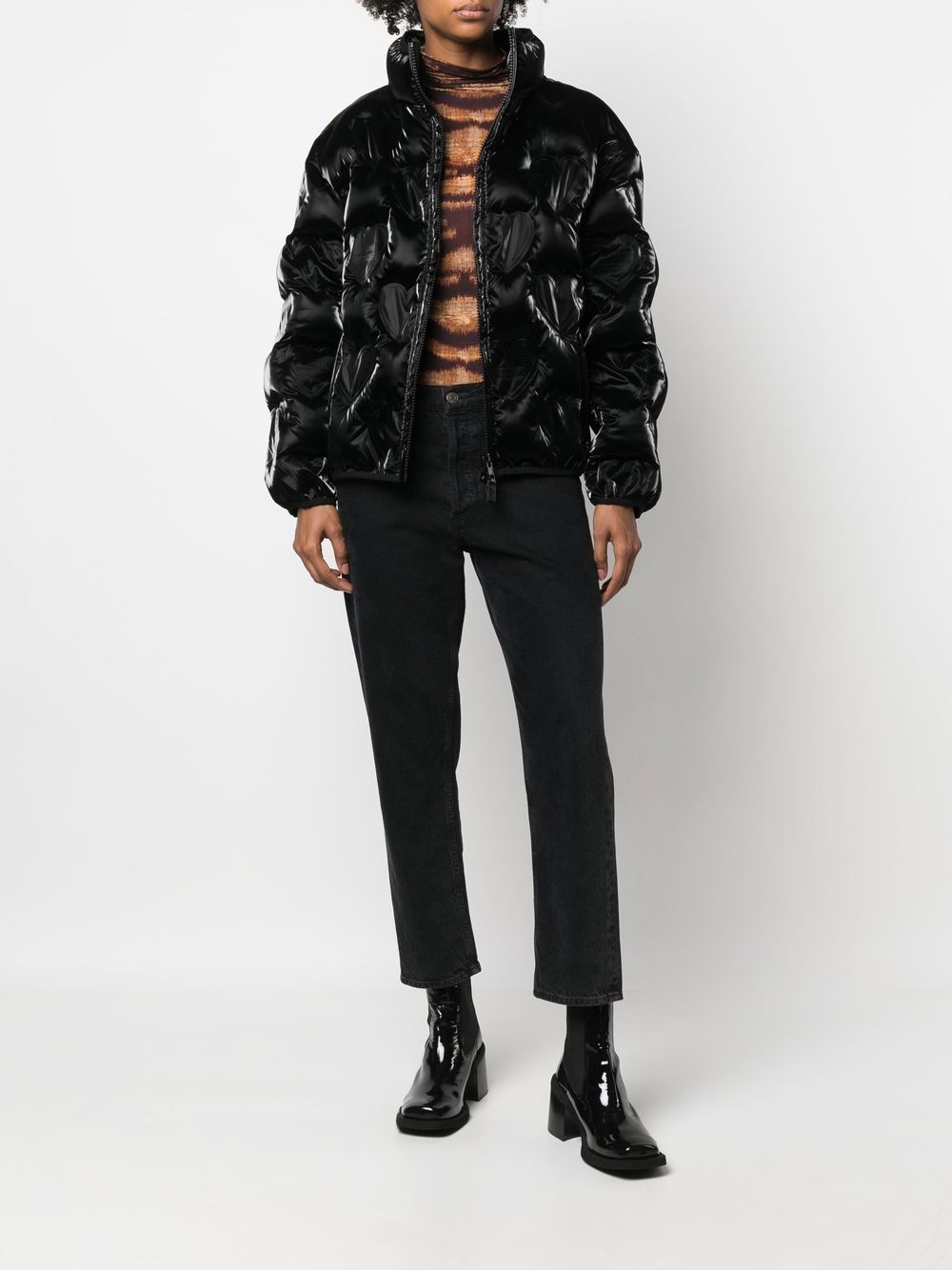 Love Moschino heart-quilted Puffer Jacket - Farfetch