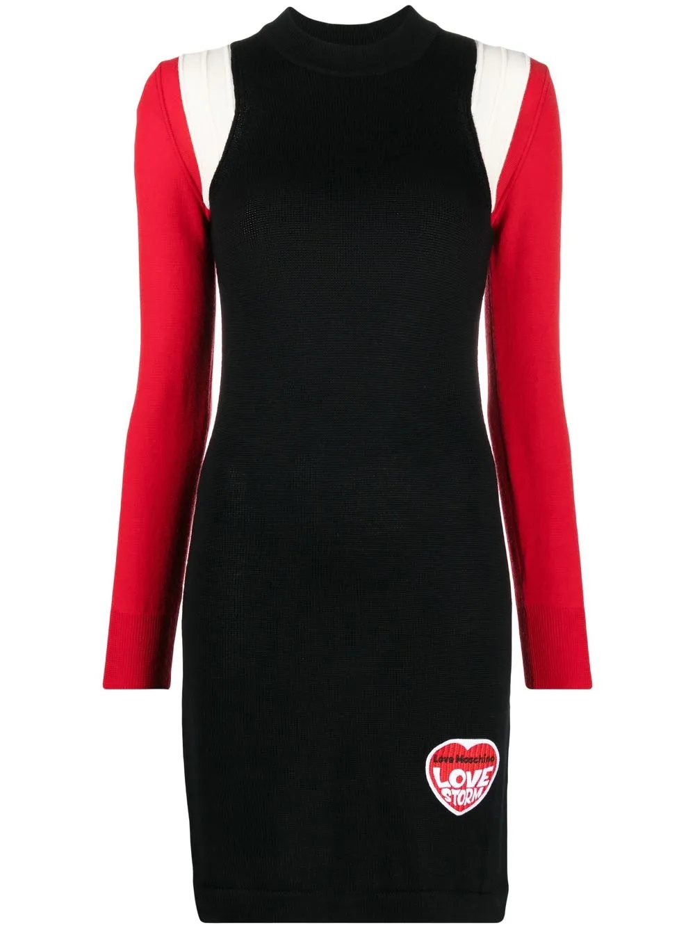 

Love Moschino vestido midi con diseño color block - Negro