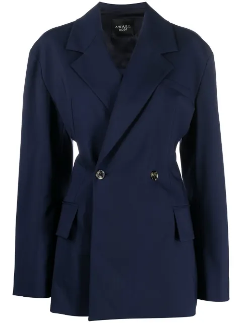 A.W.A.K.E. Mode virgin-wool buttoned blazer