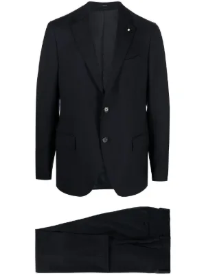 Lardini ピンストライプ ダブルスーツ | ブルー | FARFETCH JP