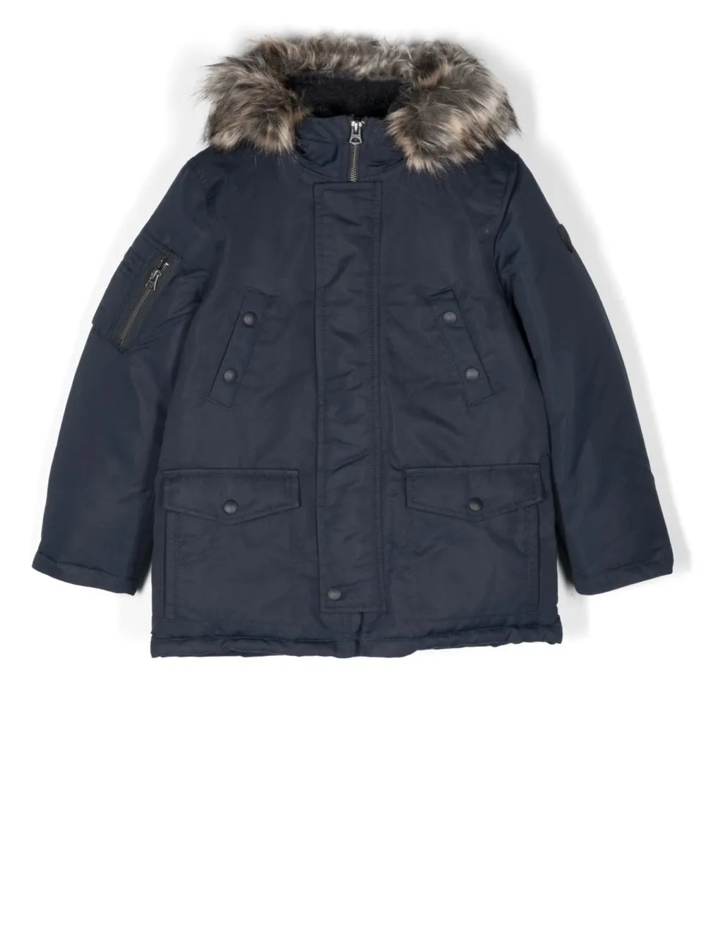 ralph lauren kids doudoune à fermeture zippée - bleu