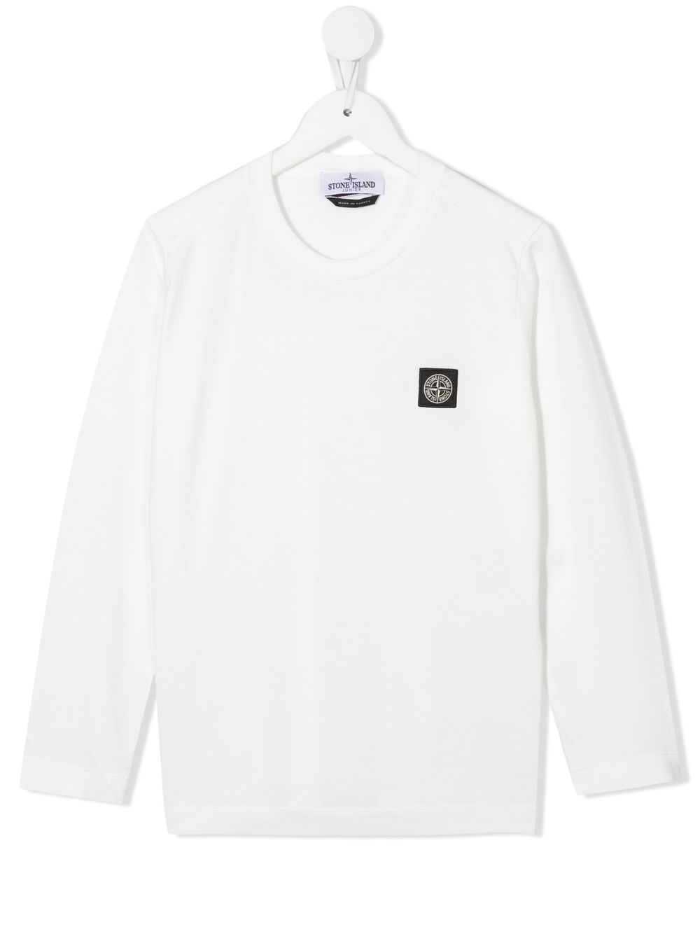 Stone Island Junior logo-patch detail T-shirt - White