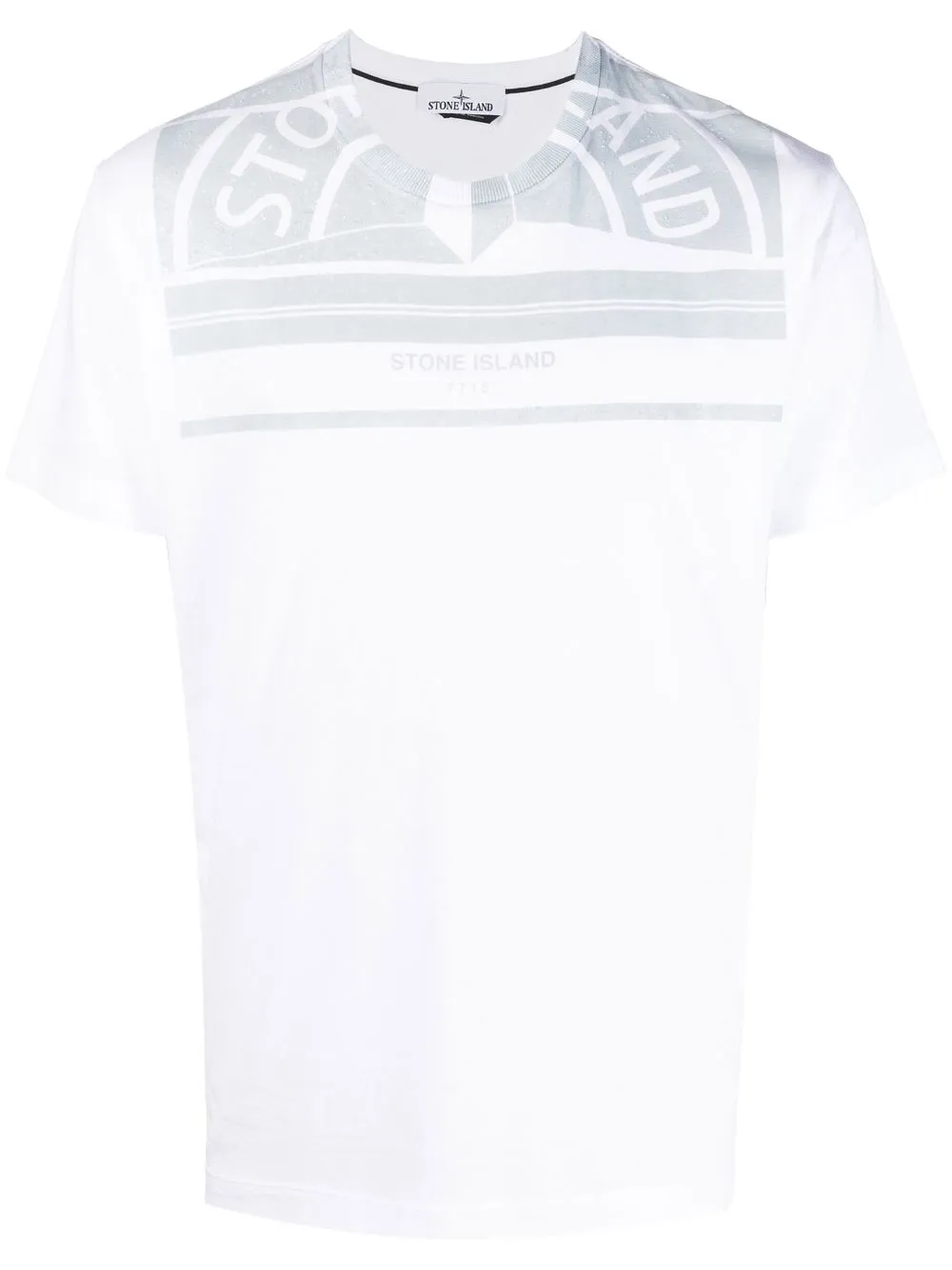 

Stone Island logo-print cotton T-shirt - White