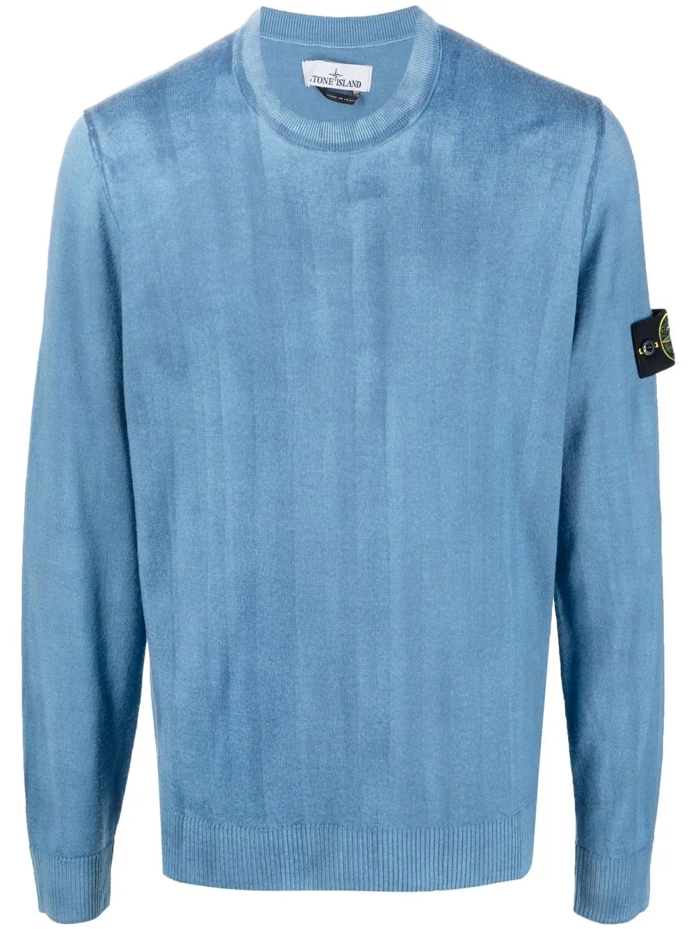 

Stone Island logo-patch wool sweatshirt - Blue