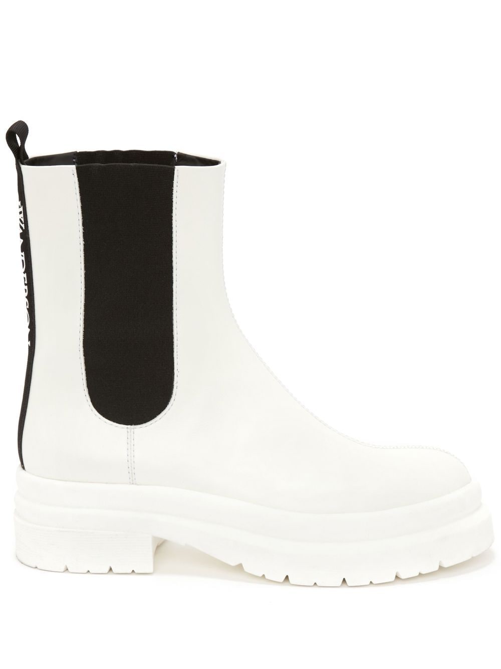 Shop Jw Anderson Logo-print Chelsea Boots In White