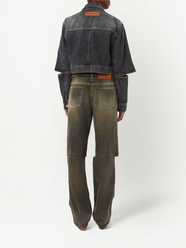 JUNTAE KIM cut-out Detail Gabardine Jacket - Farfetch