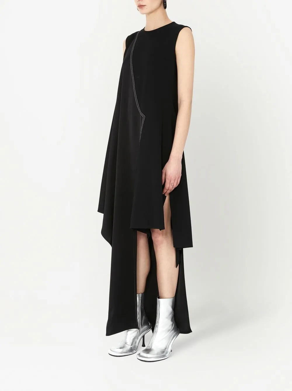  Jw Anderson Asymmetrisches Trägerkleid   Schwarz 