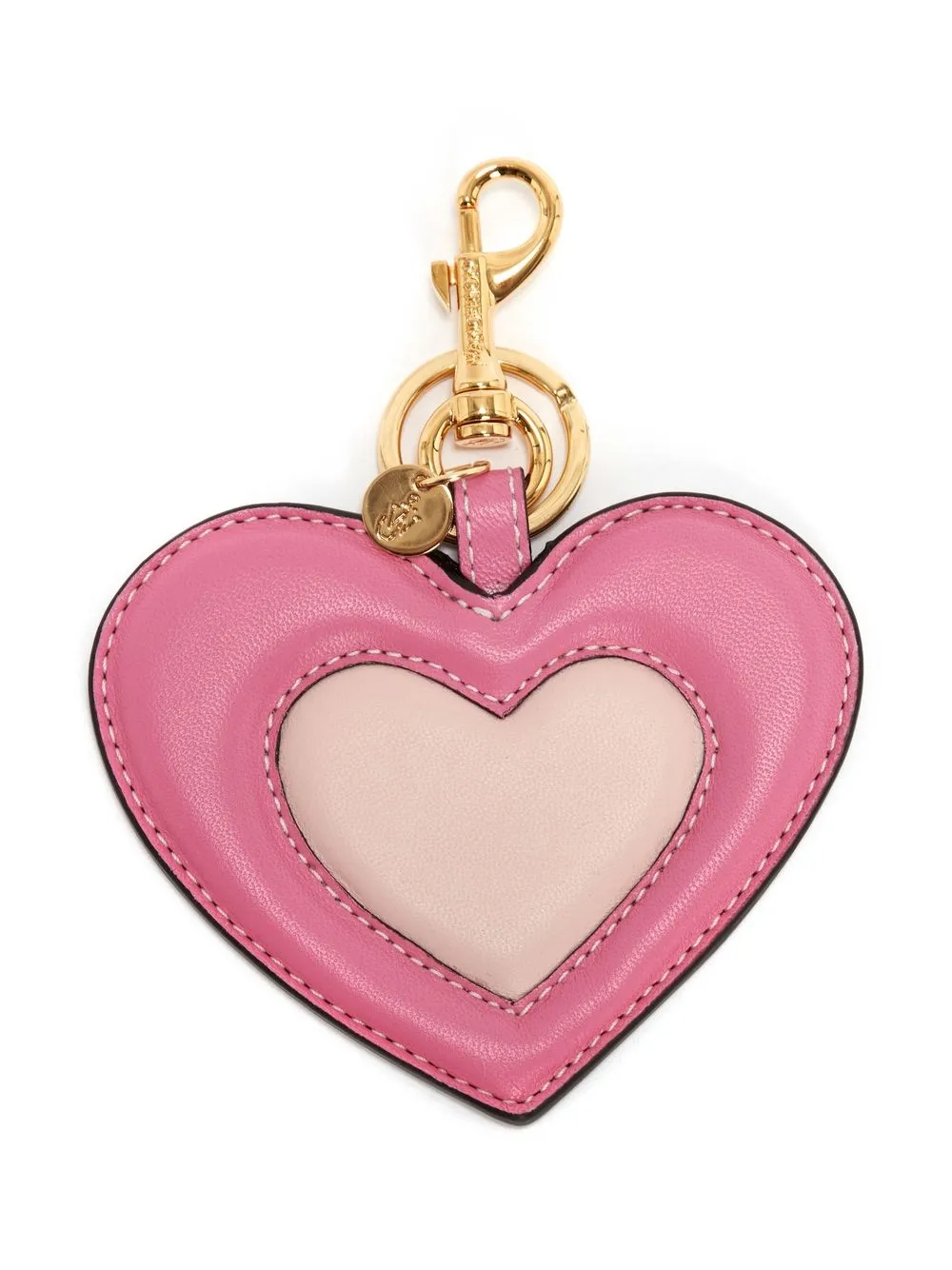 

JW Anderson heart-shaped logo-charm keyring - Pink