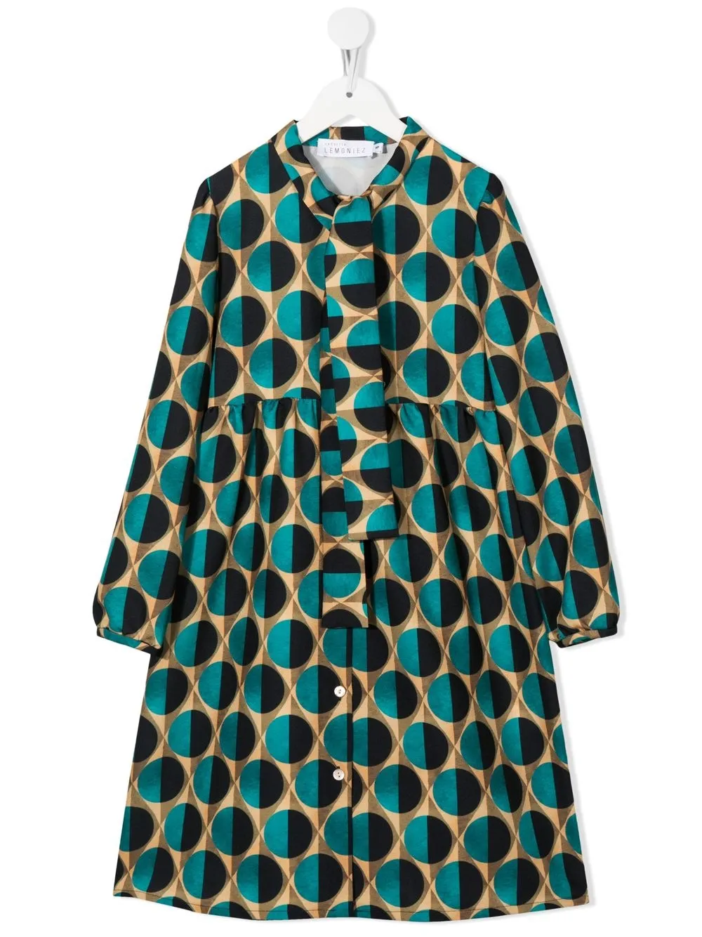 

Señorita Lemoniez vestido corto con motivo geométrico - Verde