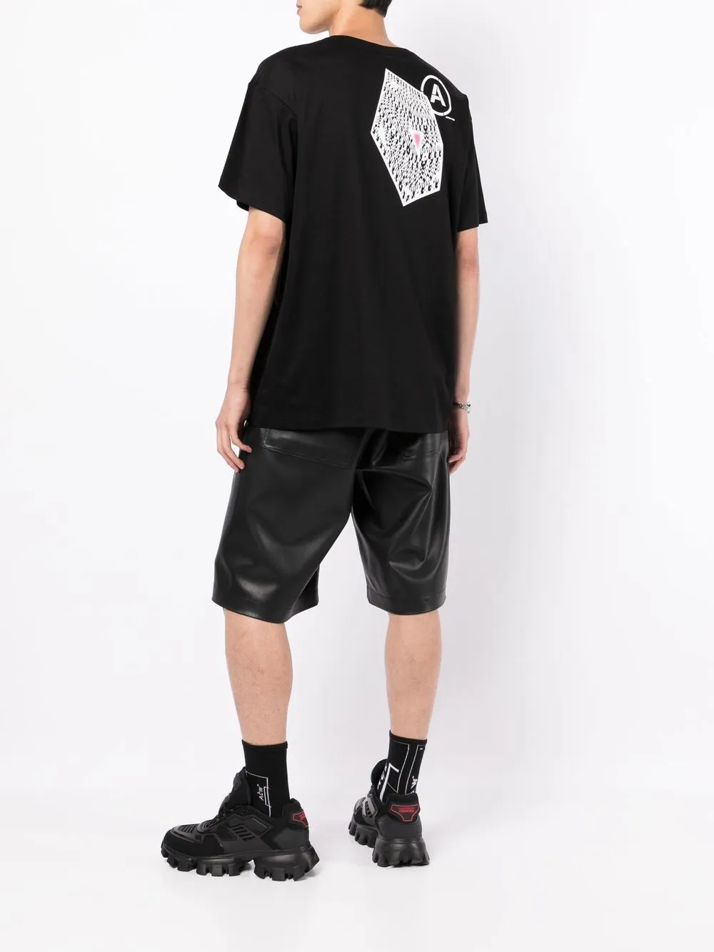 ACRONYM T-shirt met grafische print - Zwart