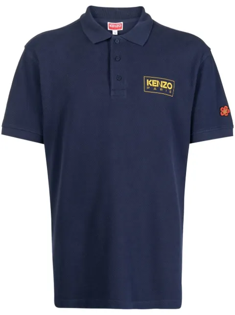 logo-print polo shirt