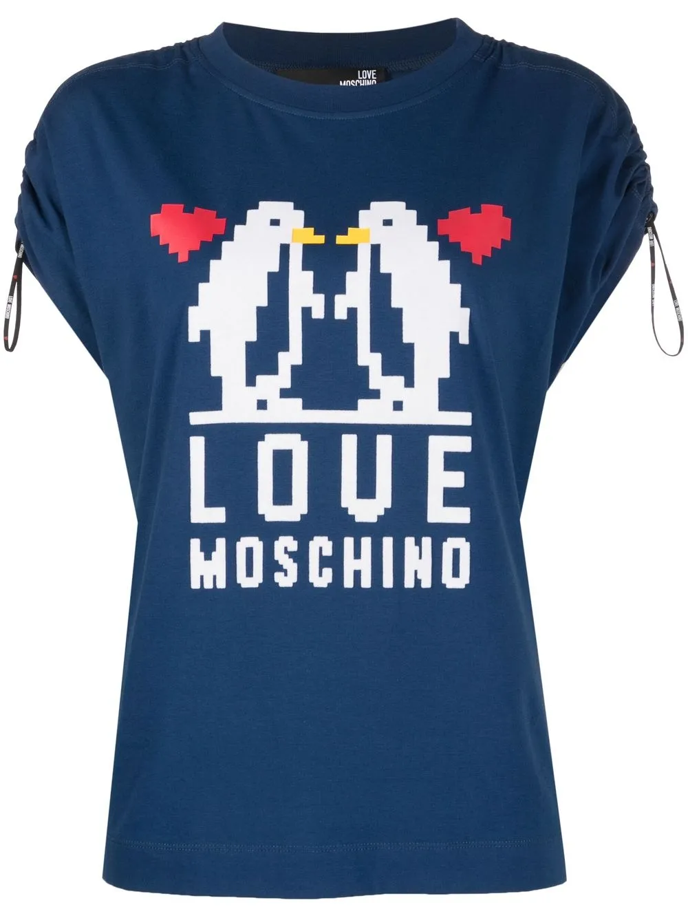 Love Moschino Logo-print Short-sleeve T-shirt In Blue