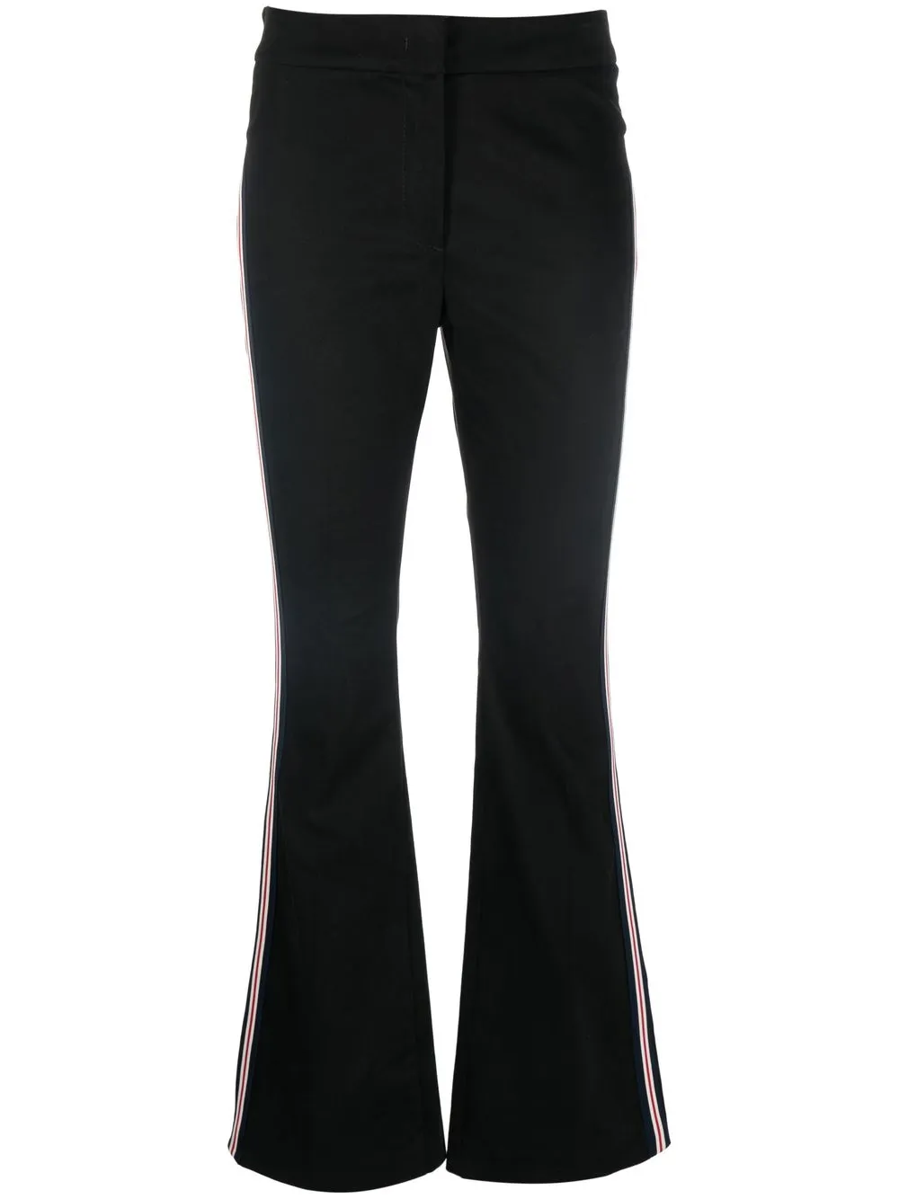 

Love Moschino pantalones acampanados con rayas estampadas - Negro