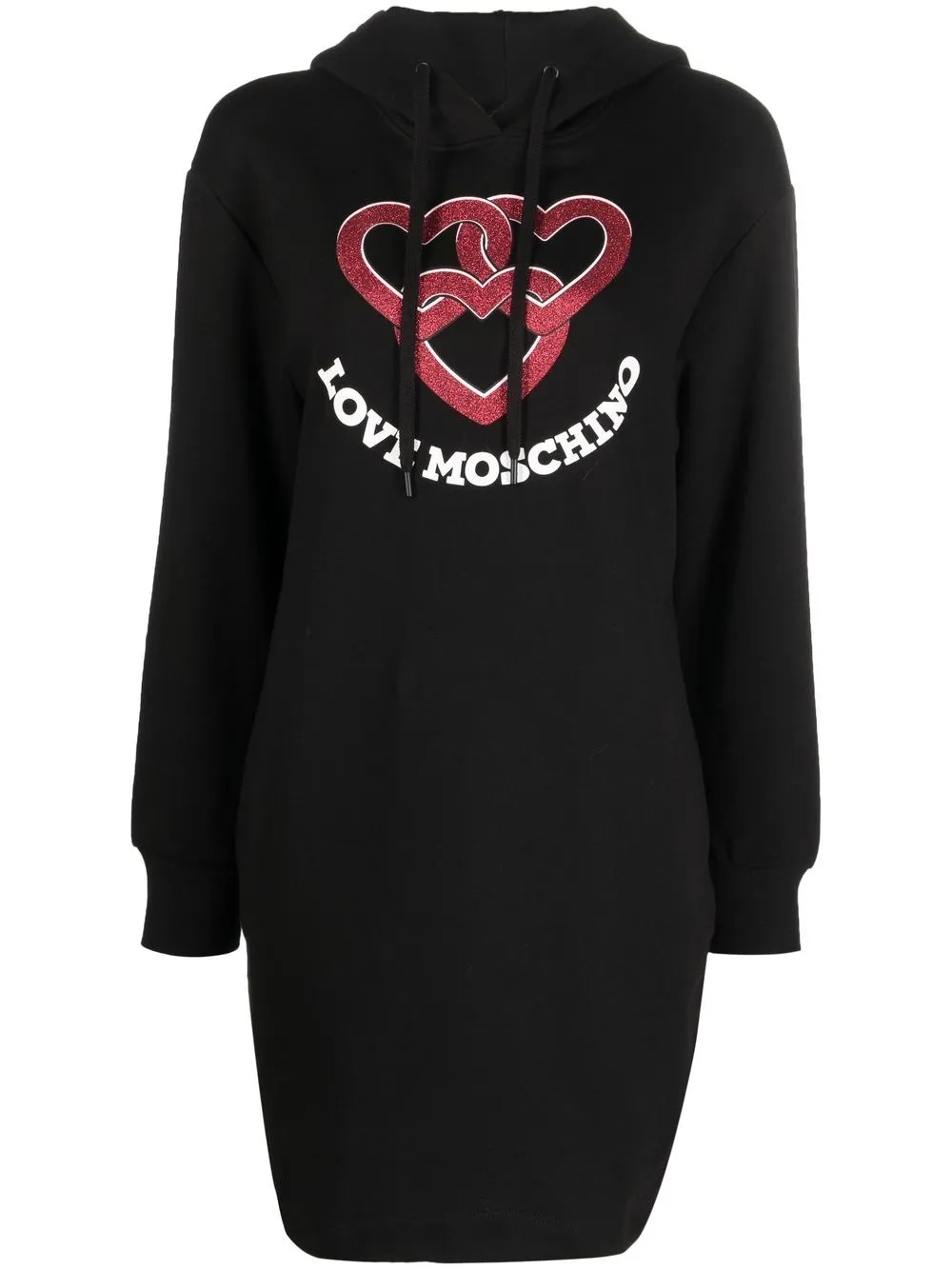 

Love Moschino logo-print sweater dress - Black