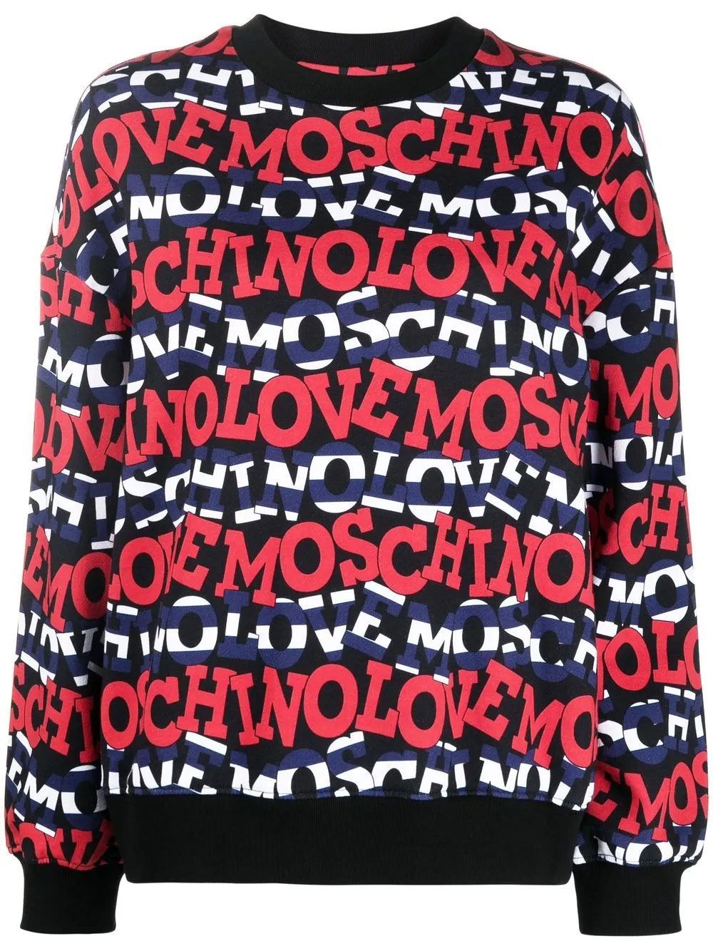 

Love Moschino logo-print crew-neck sweatshirt - Red