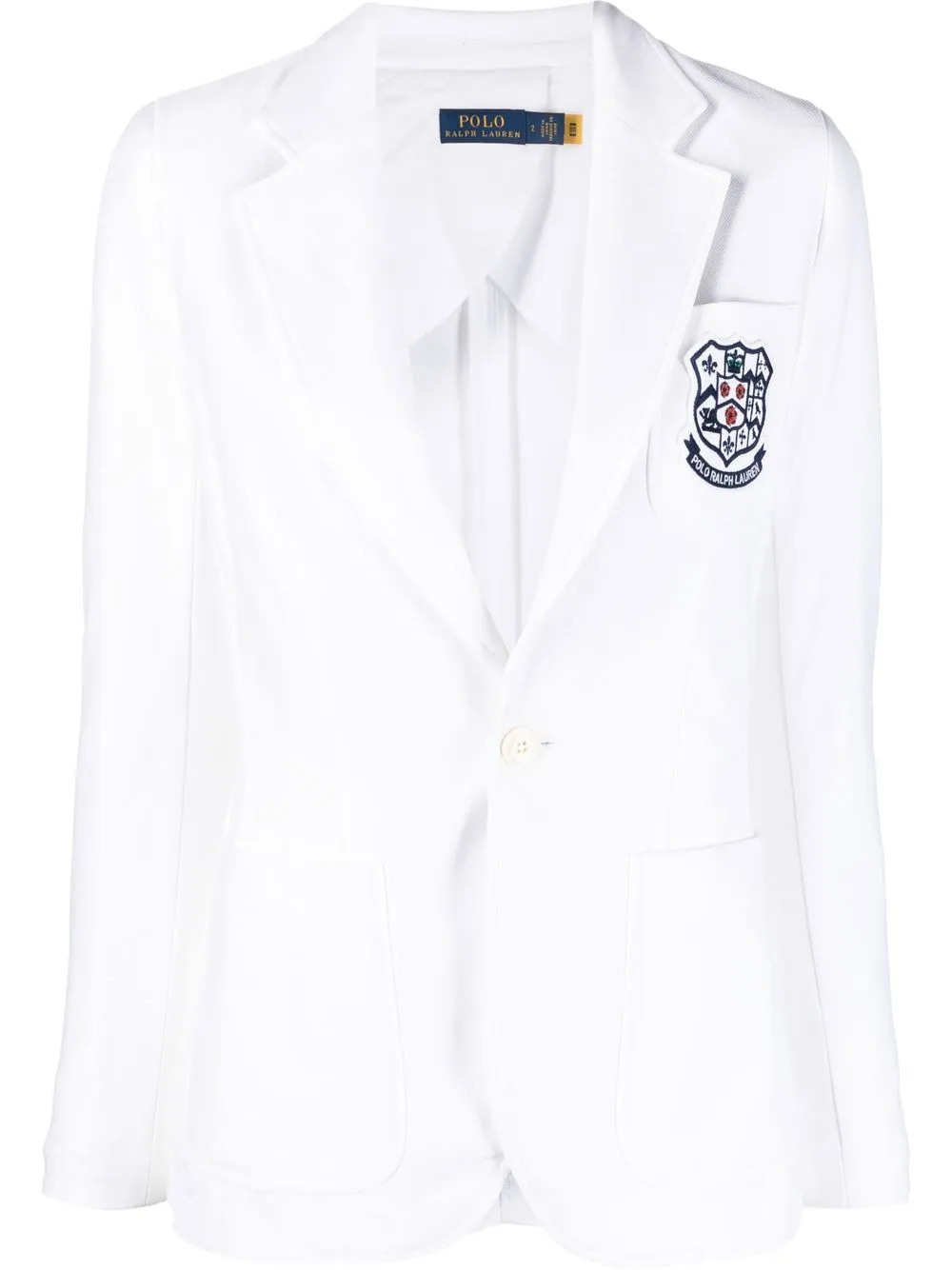 

Polo Ralph Lauren blazer con parche del logo - Blanco