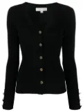Michael Michael Kors logo-debossed button-front cardigan - Black