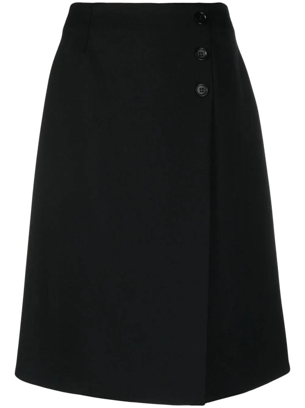 

P.A.R.O.S.H. falda cruzada acampanada - Negro